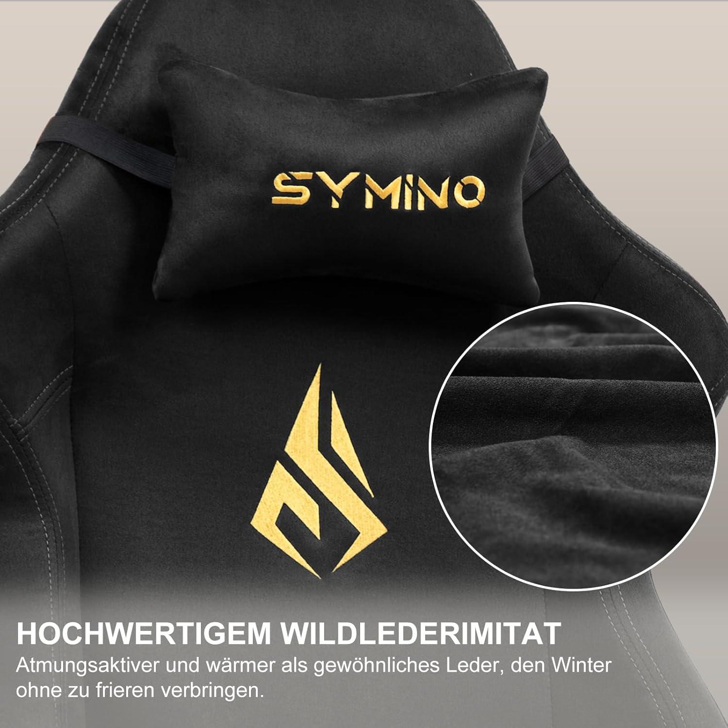 Ergonomischer Gaming Stuhl mit Wildlederimitat und Sofaähnlichem Komfort
