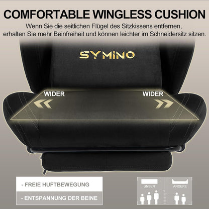 Gaming Stuhl mit Wildlederimitat, Ergonomischer Racing Gamer Sessel