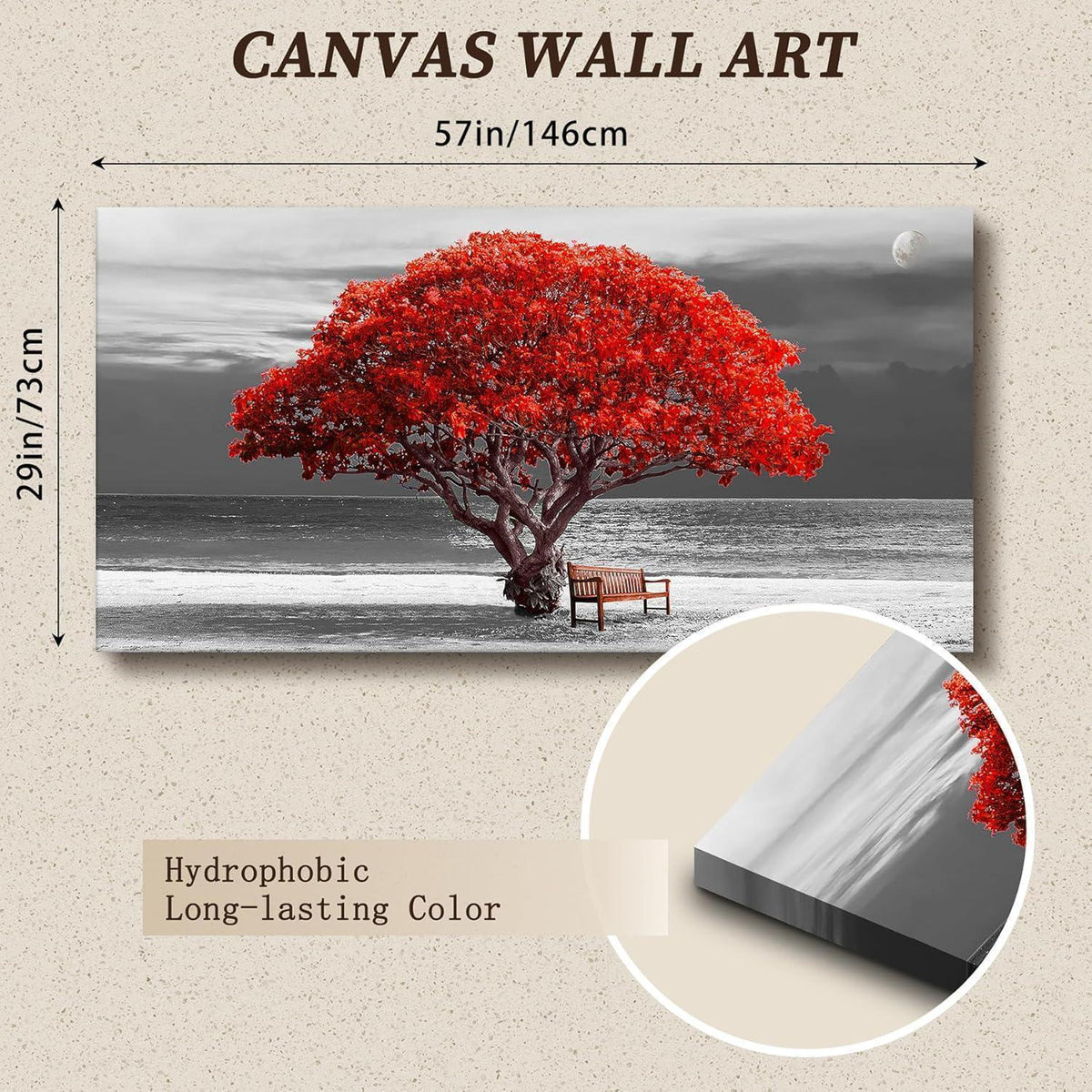 XXL Leinwandbild Baum des Lebens 73x146 cm, Modernes Wandbild