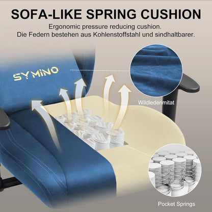 Gaming Stuhl Wildlederimitat Racing Gamer Sessel Bürostuhl