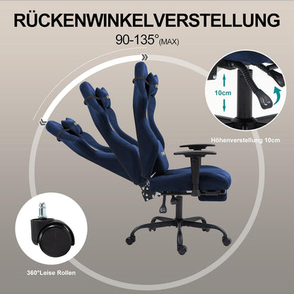 Symino Gaming Stuhl Racing Wildlederimitat Ergonomischer Chair