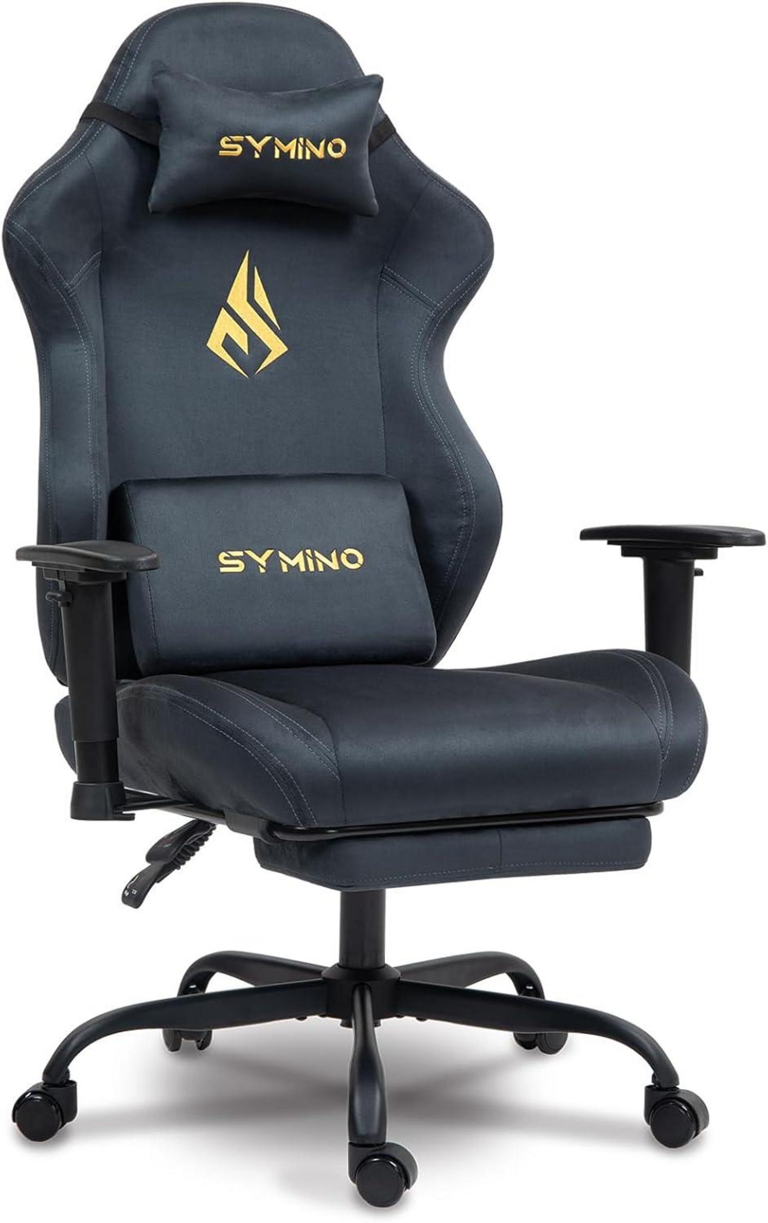 Ergonomischer Gaming Stuhl Wildlederimitat 360° drehbar