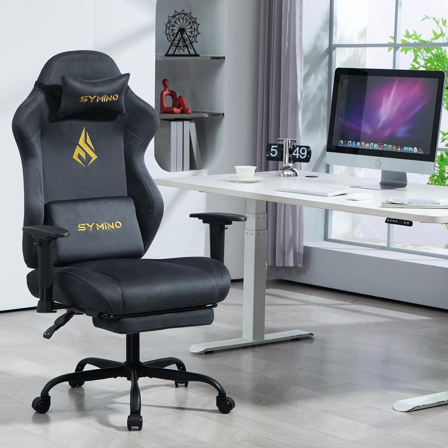 Symino Gaming Stuhl Racing Chair Wildlederimitat Bürostuhl
