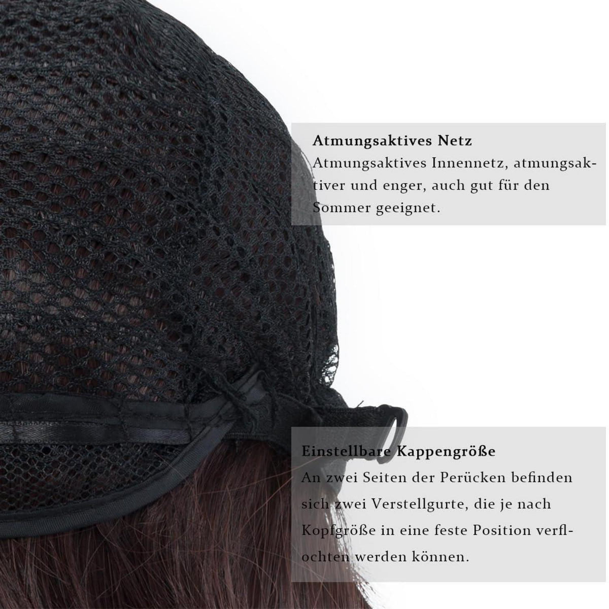 Braun Bob Perücke mit Pony – 28cm Synthetikhaar Perücke
