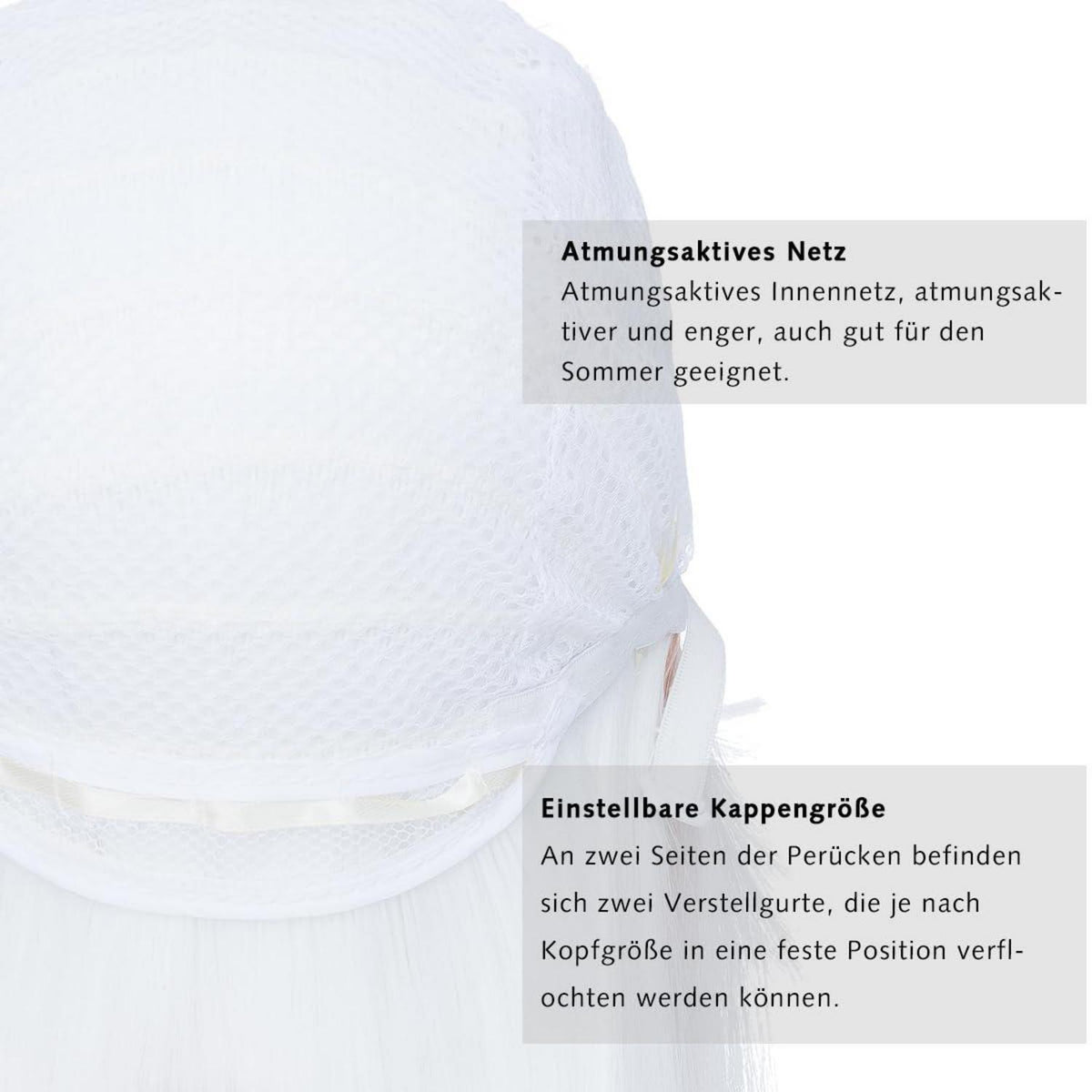 Weißer Bob mit Pony – Synthetische Perücke 30cm für Cosplay & Alltag