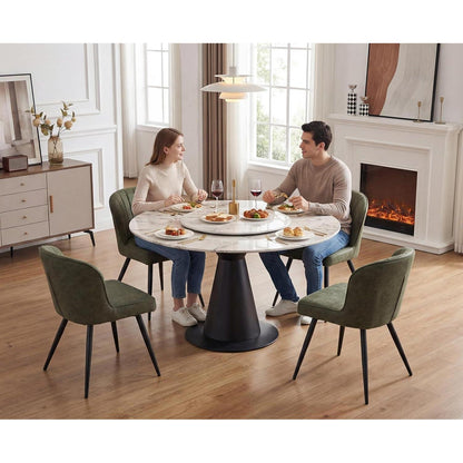 Moderner Küchenstuhl Set (2x) Grün, Esszimmerstuhl in Lederoptik