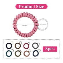 8 Stück Spiral Haargummi Damen Scrunchies Zopfgummi