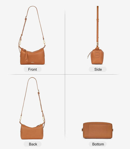 HILAEX Umhängetasche Damen Leder Handtasche Crossbody Schultertasche