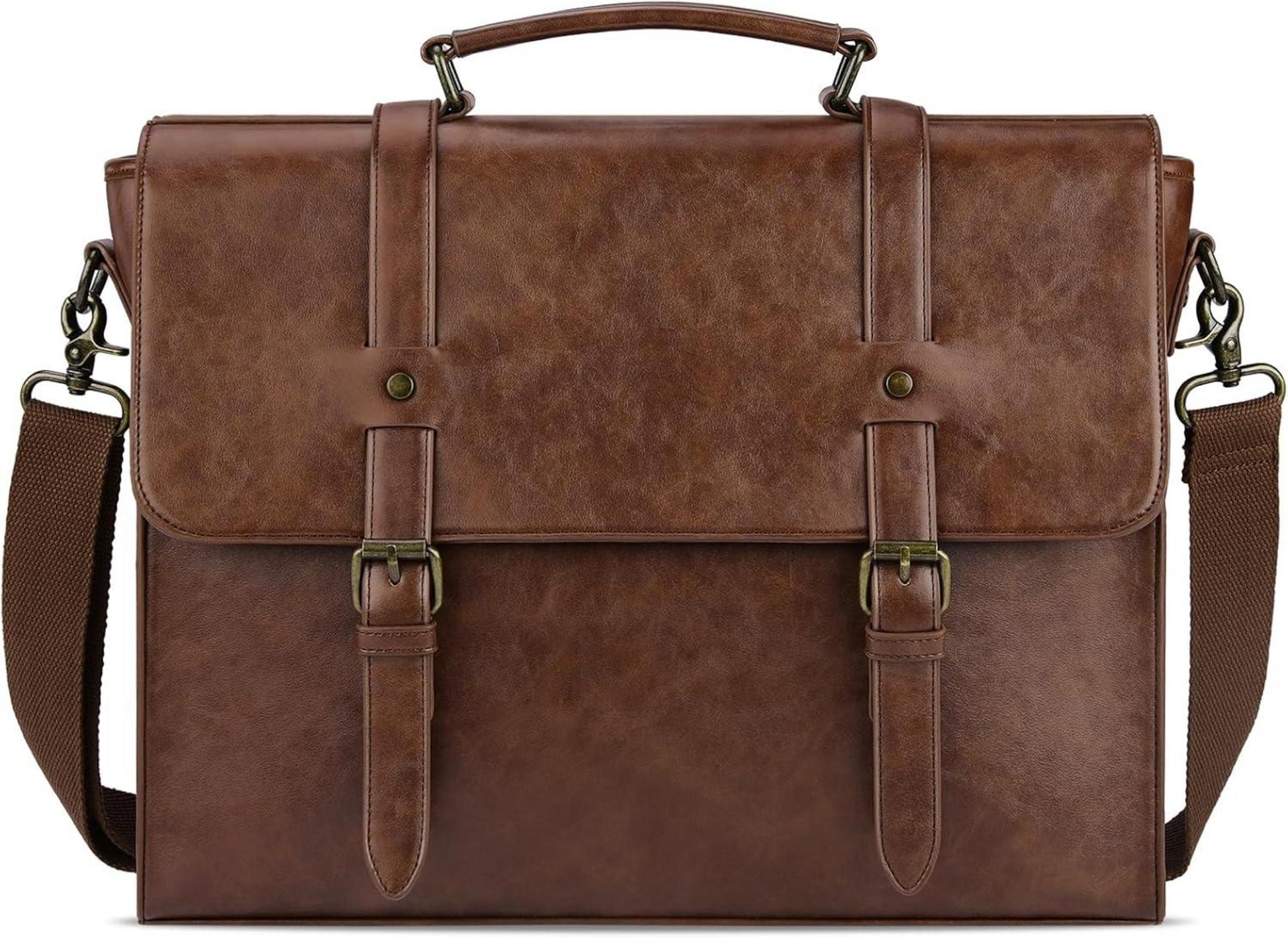 Laptoptasche 15.6 Zoll Herren Vintage Wasserdicht Ledertasche