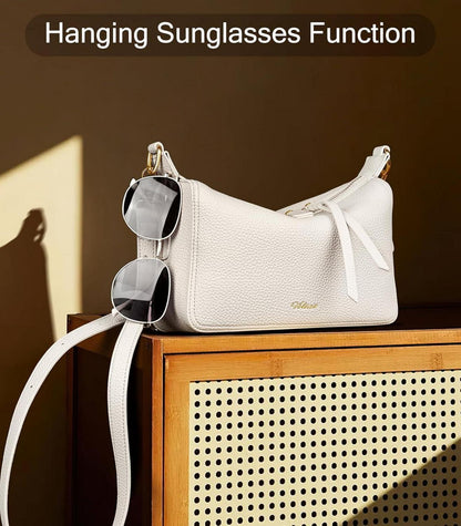 Damen Umhängetasche Leder Crossbody Handtasche Schultertasche Eleganz