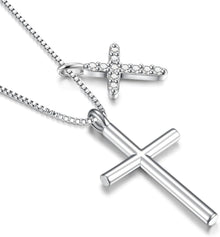 Dochais Kreuz Kette für Damen 14K Gold Kreuz Halskette