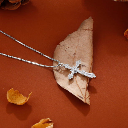 Kreuz Kette Damen 14K Gold Vergoldet Halskette Modeschmuck