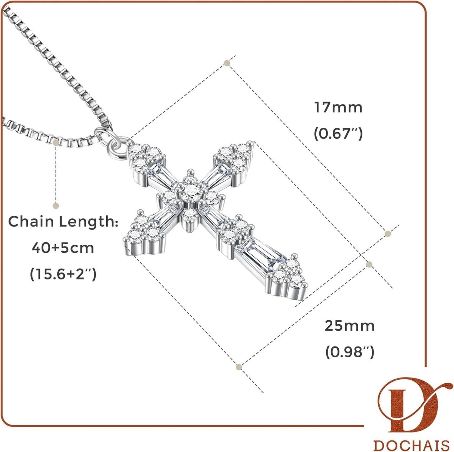 Kreuz Kette Damen 14K Gold Vergoldet Silber/Gold Modeschmuck Geschenk