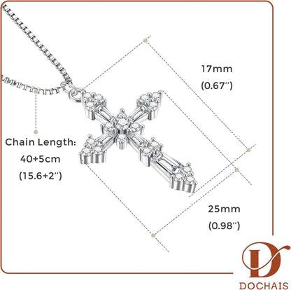 Kreuz Kette Damen 14K Gold Vergoldet Silber/Gold Modeschmuck Geschenk
