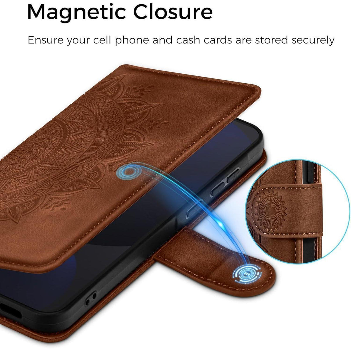 Samsung Galaxy S24 FE Klapphülle Dunkelorange mit Kartenfach & Standfunktion