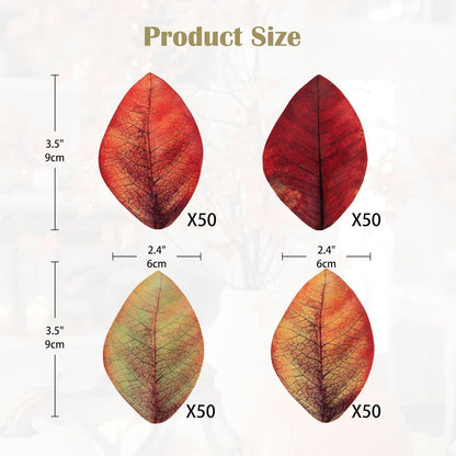 200x Künstliche Magnolienblätter Gemischte Farben Herbstdeko