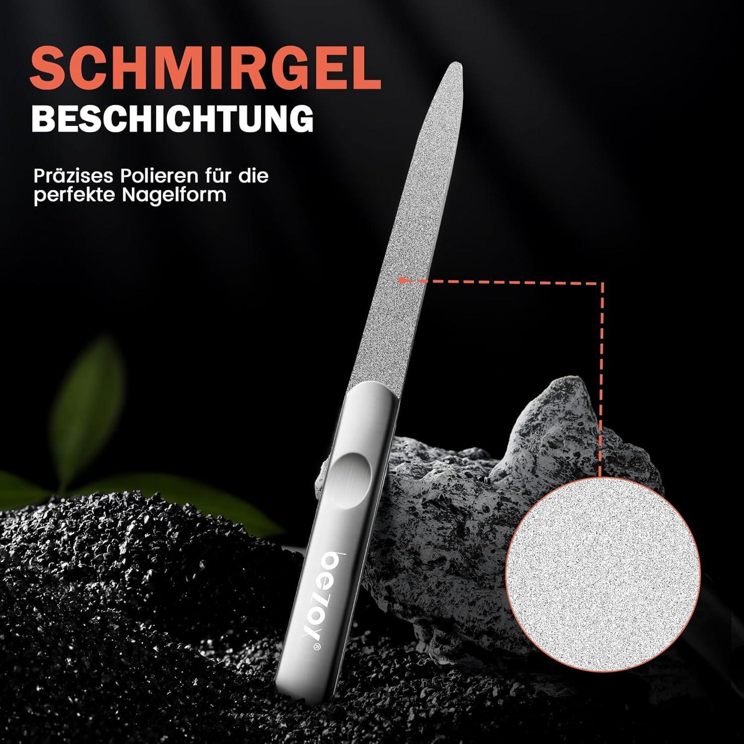 Edelstahl Nagelfeile für glatte Nägel im Salonstil