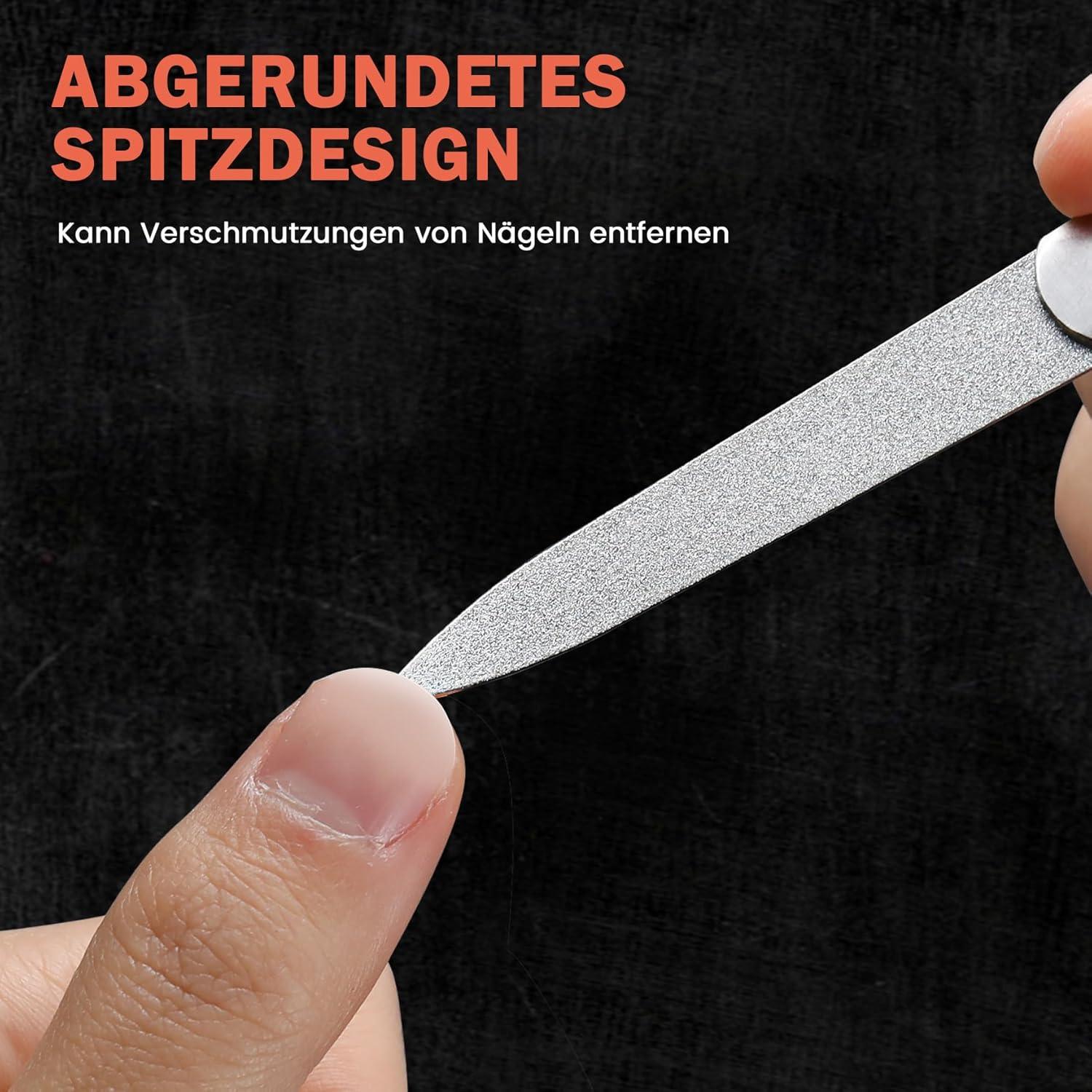Edelstahl Nagelfeile für glatte Nägel & Nagelpflege im Salon-Stil