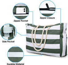 Oscaurt Strandtasche Damen Wasserdicht Groß Armee Grün