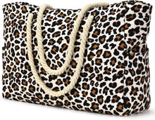 Strandtasche Damen Handtasche Umhängetasche Groß Wasserdicht Leopard