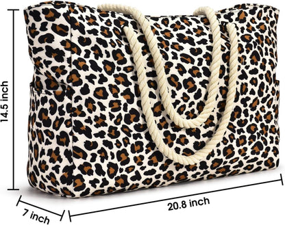 Oscaurt Strandtasche Damen Tote Bag Groß Wasserdicht mit Reißverschluss