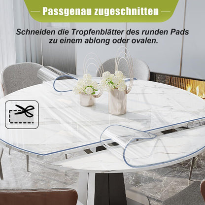 Runde Tischfolie 120cm, Transparent, 2mm PVC Tischschutz Folie