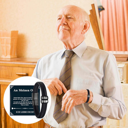 Armband "Bester Opa" - Geschenk für Papa/Ehemann in Lederoptik