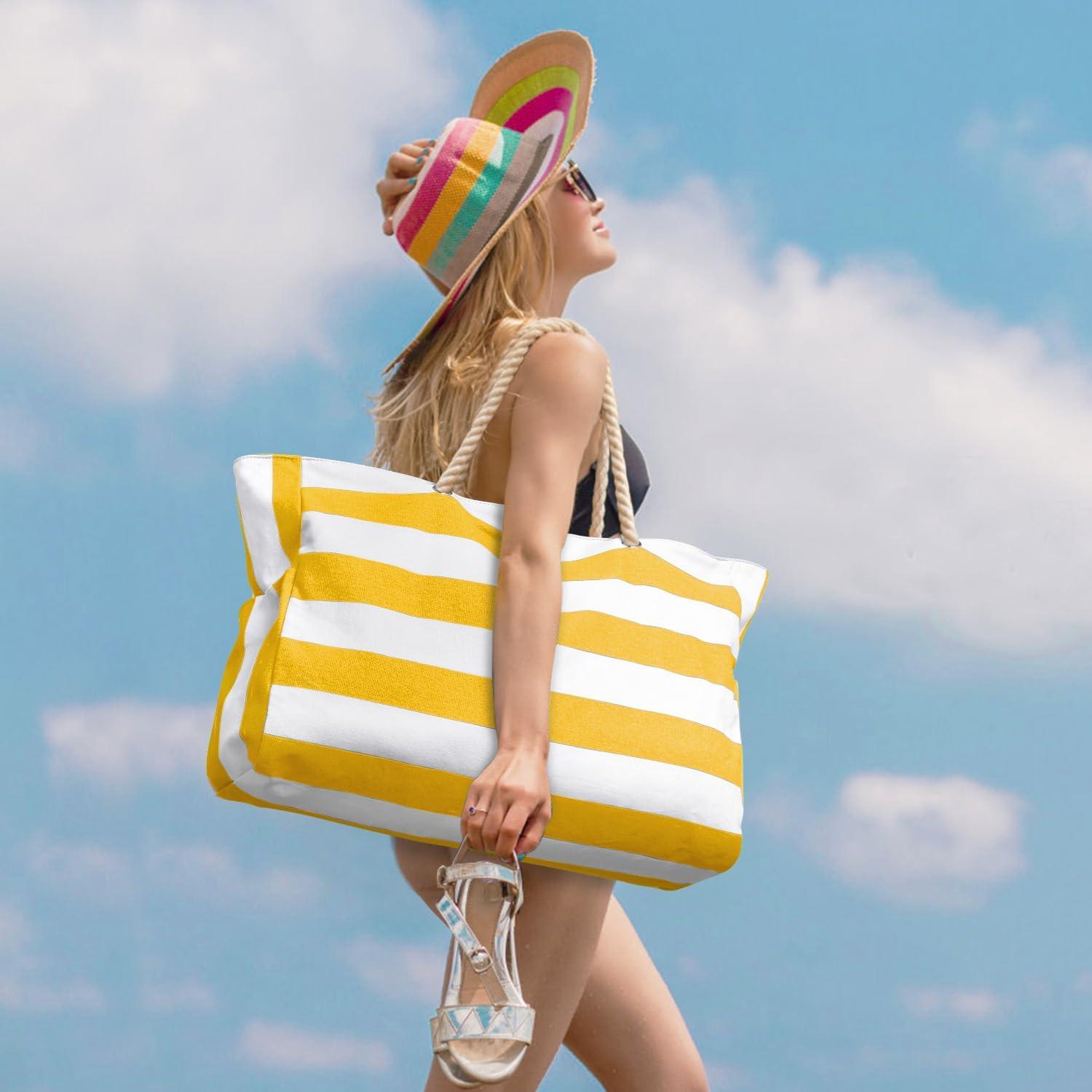 Strandtasche XXL Damen Tote Bag Shopper Faltbare Handtasche mit