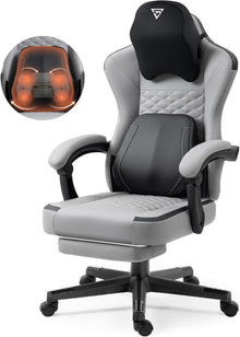 Gaming Stuhl mit beheizter Massage Lendenwirbelstütze, Ergonomischer