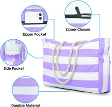 Oscaurt Strandtasche Wasserdicht Damen Handtasche Groß Lila