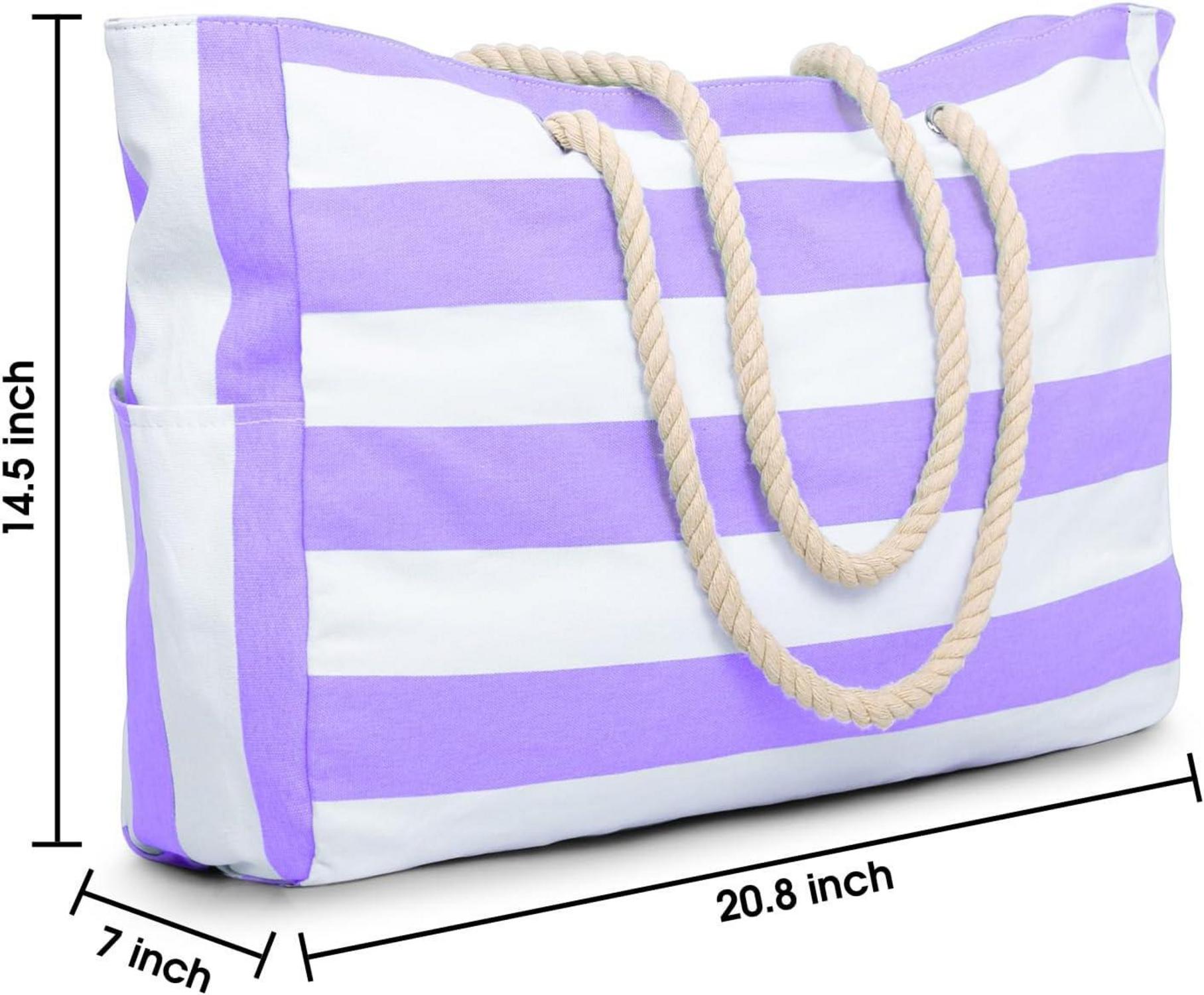 Wasserdichte Strandtasche Tote Bag Damen Groß Lila