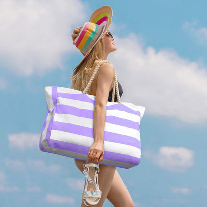 Strandtasche Damen Wasserdicht Groß Faltbar Saunatasche Lila