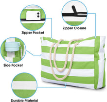Wasserdichte Strandtasche Damen Groß Reisetasche Grün