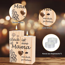 Personalisierte Mama Geschenk Kerzenhalter Holz Geburtstag