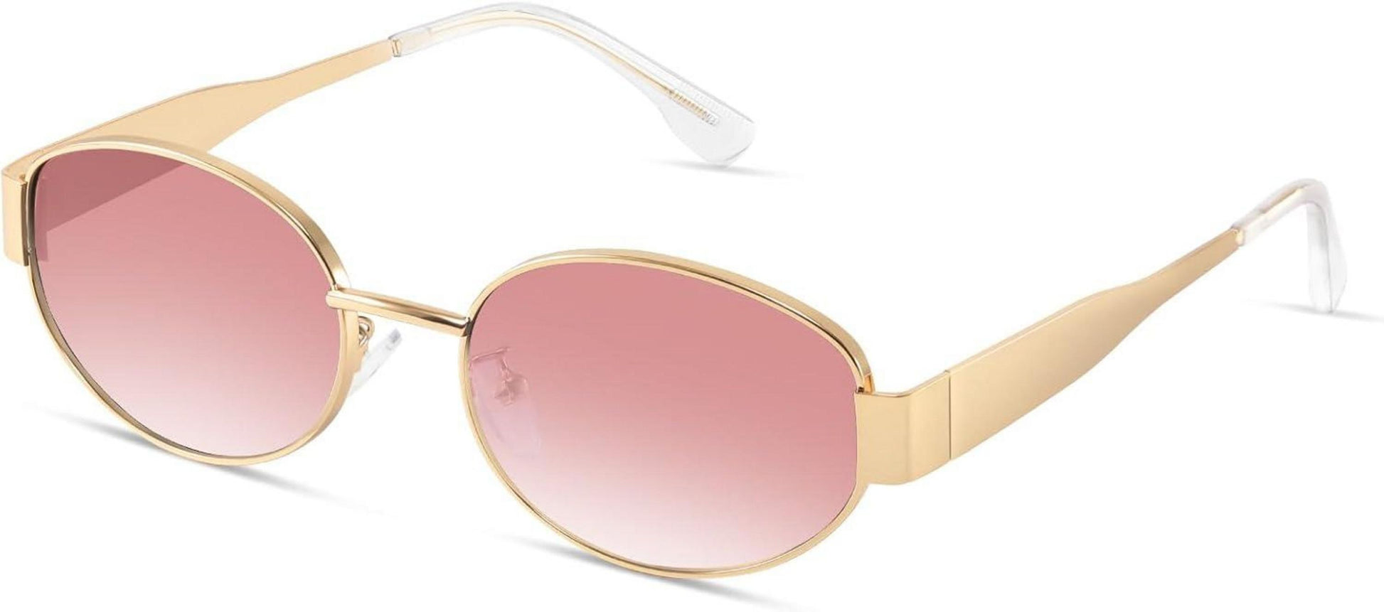 Polarisierte ovale Vintage Sonnenbrille Gold - UV400 Schutz