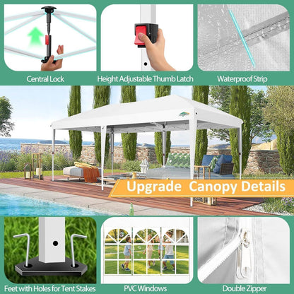 Faltpavillon 3x6m mit 6 Seitenwänden – Wasserdicht & Stabil