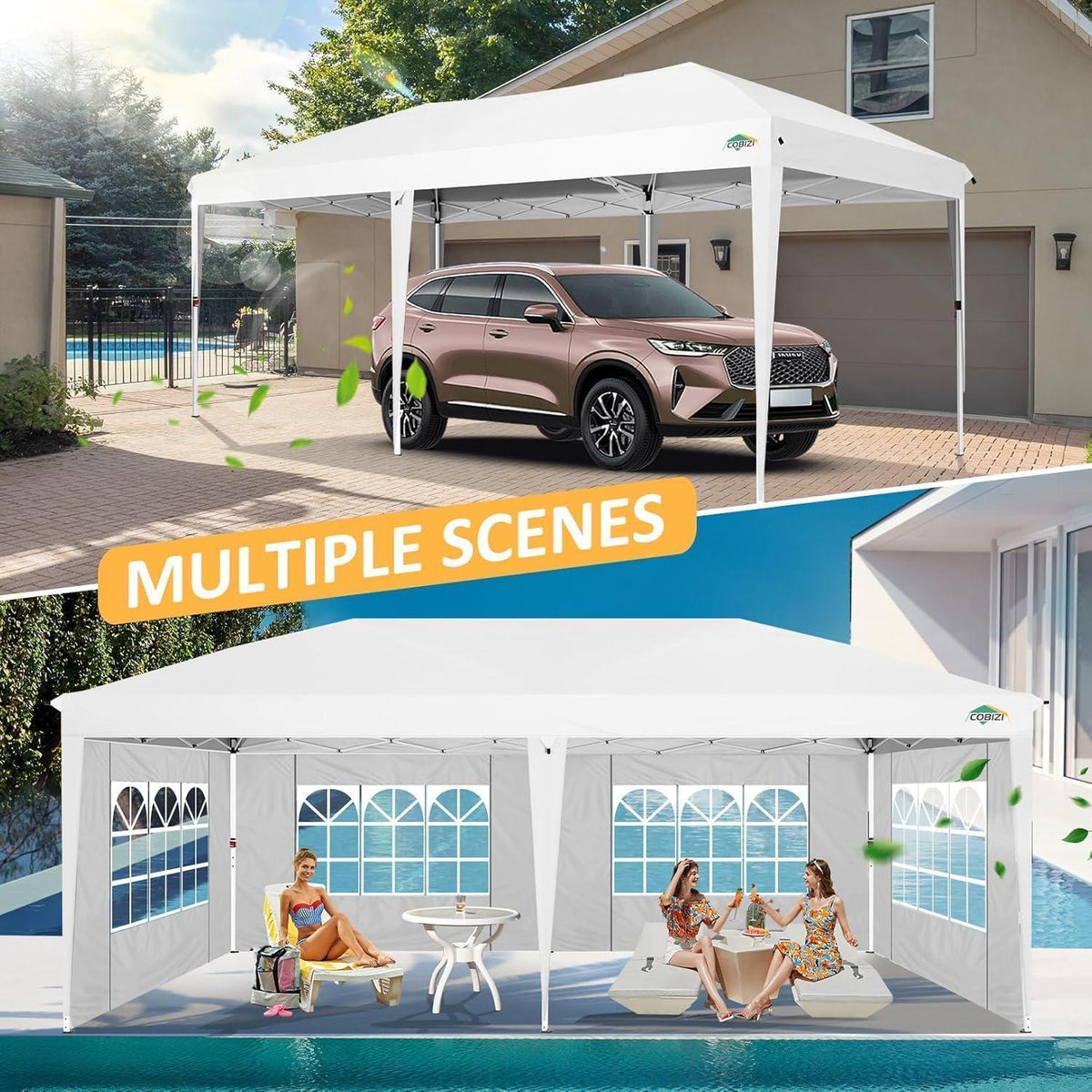 Faltpavillon 3x6m mit 6 Seitenwänden – Wasserdicht & Stabil