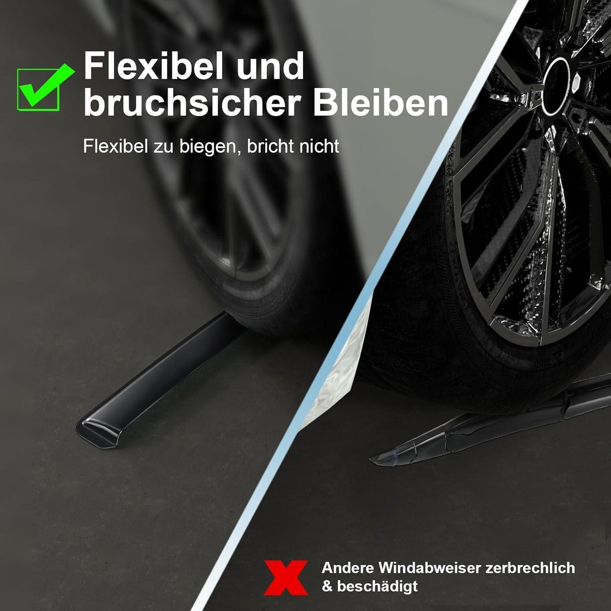 Windabweiser für VW Golf 7 (2014-2020) - 4tlg. Schwarz