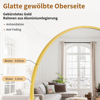 Ganzkörperspiegel Bogen Gold – Stand- & Wandspiegel 171x76cm