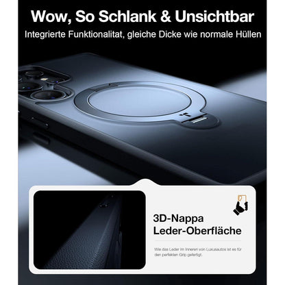 Hülle für Samsung Galaxy S25 Ultra mit Magnetring & Standfuß Schwarz