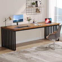 Großer Schreibtisch 180cm – Home Office PC Tisch Braun/Schwarz