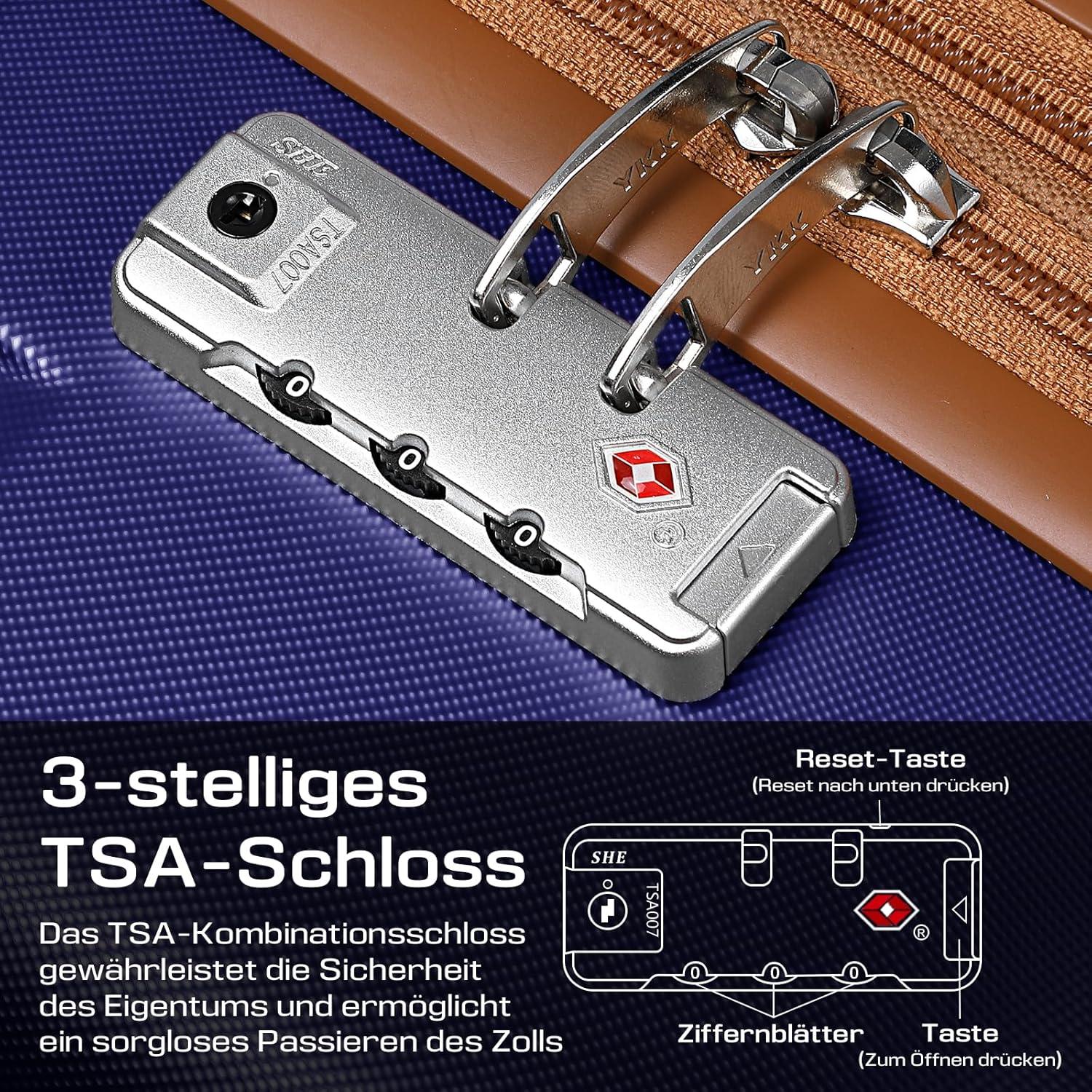Joyway ABS Hartschalen Kofferset 5tlg mit 4 Rollen und TSA-Schloss