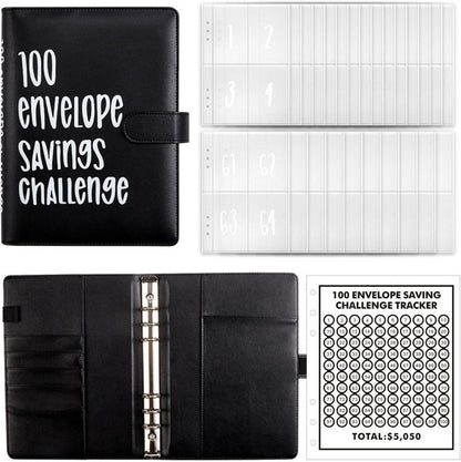 Budget Binder Sparbuch Geld Challenge Kunstleder Organizer A5 100
