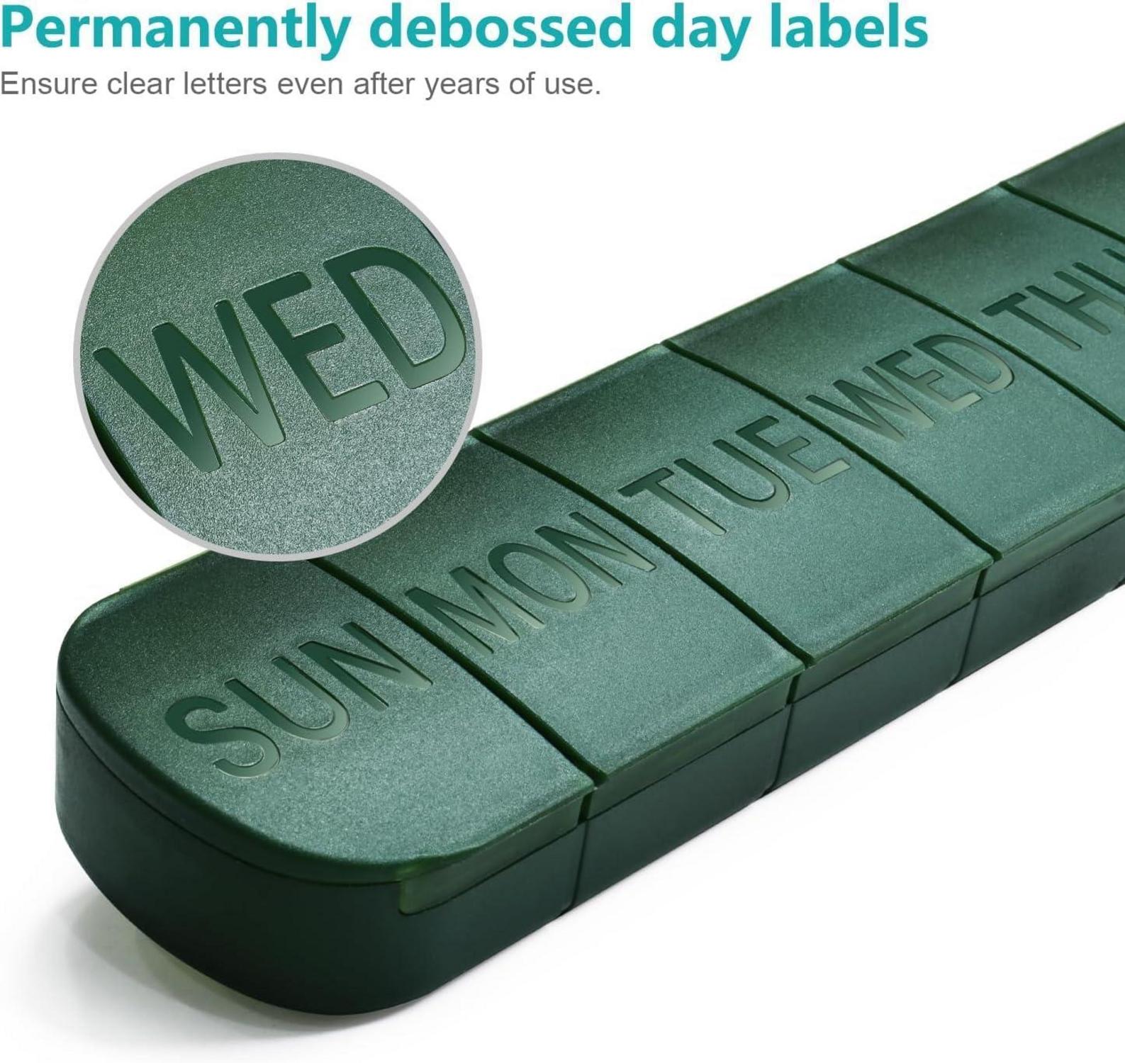 Pillenbox 7 Tage Medikamentenbox Deutsch Pillendose BPA-frei