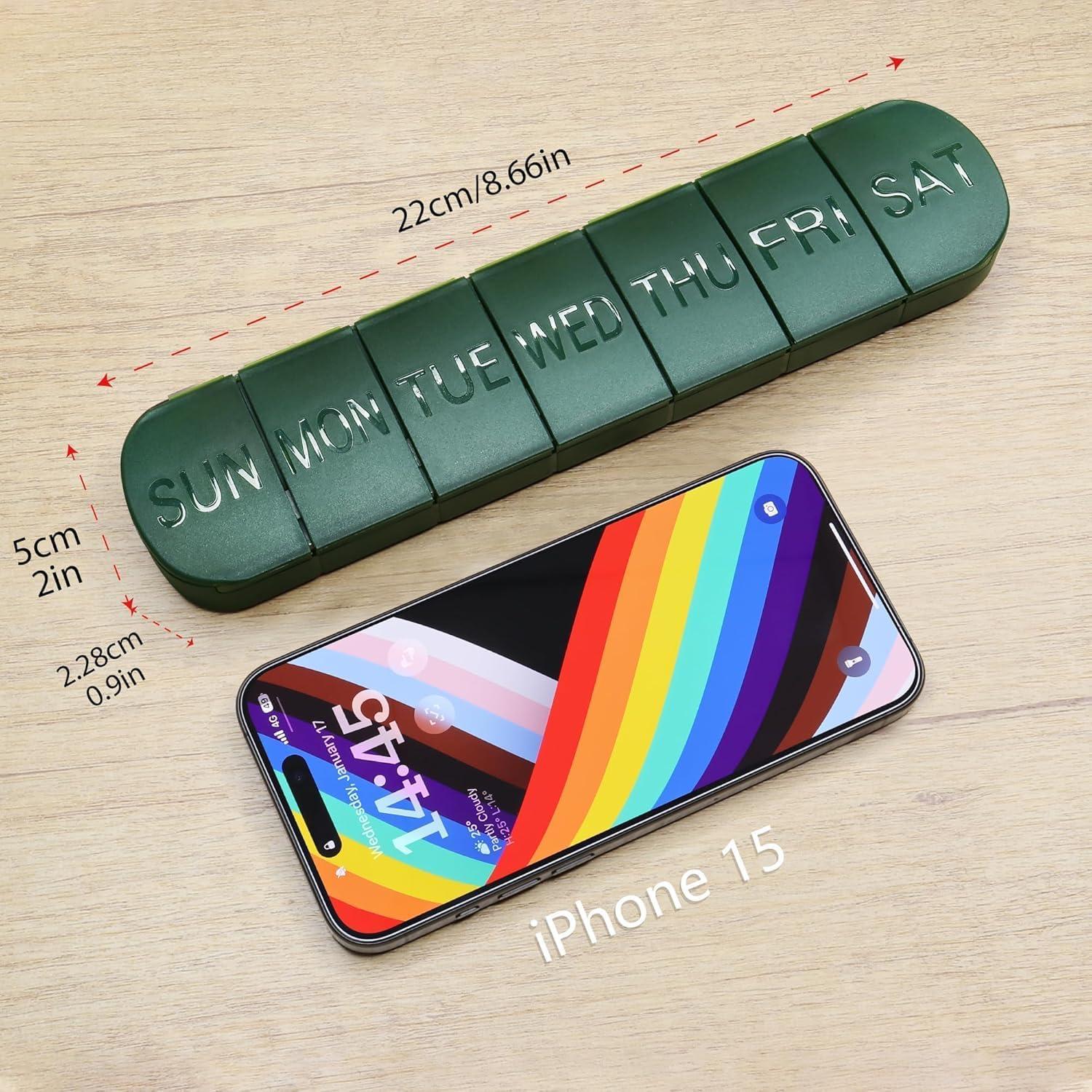 Tablettenbox 7 Tage Große Medikamentenbox Pillendose Deutsch BPA-frei