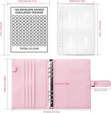 AMONENZ Sparchallenge Budgetplaner A5 Kunstleder Geld Binder
