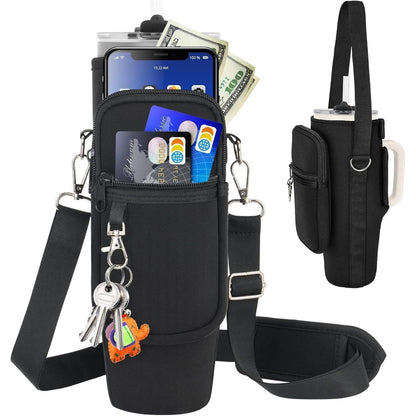 Trinkflaschen Tasche für 40oz Stanley & Meoky Becher mit Schultergurt