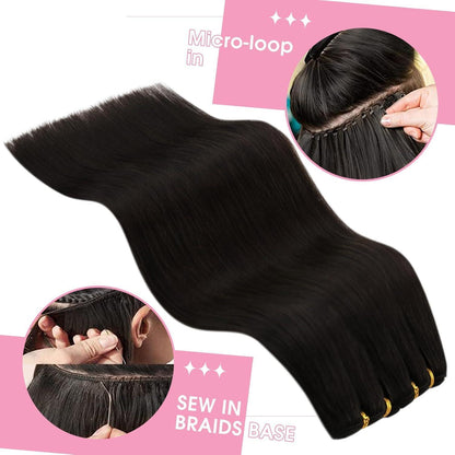 Echthaar Tressen Blond 55cm – Volumenspendende Haarverlängerung