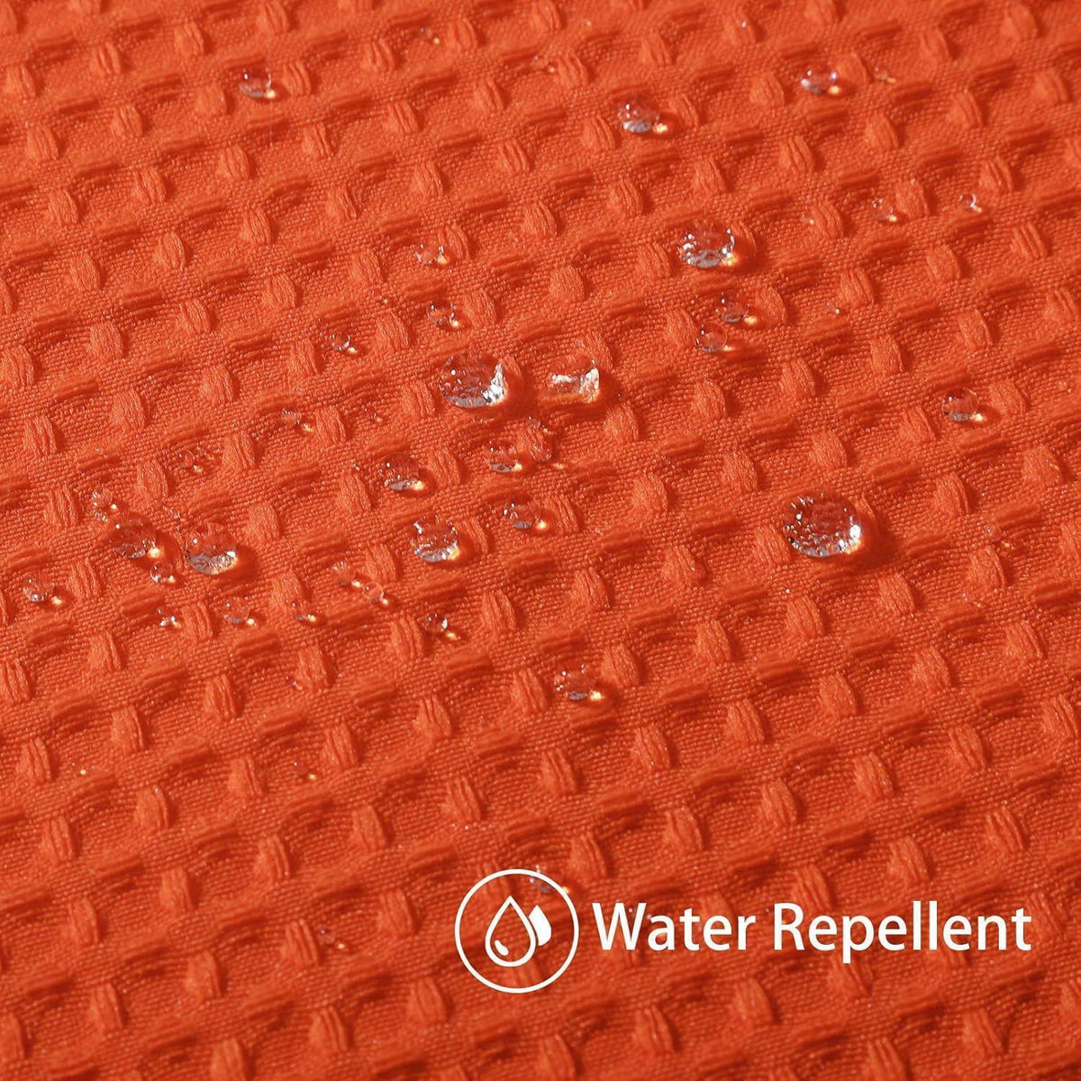 Waffel Duschvorhang wasserdicht, Orange, 152x214cm