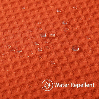 Waffel Duschvorhang wasserdicht, Orange, 152x214cm